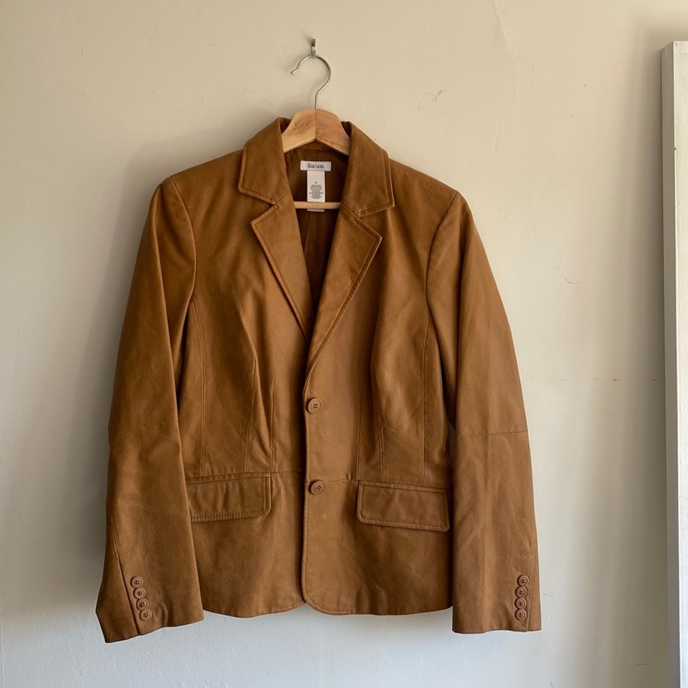 Beige Leather Jacket - image 1